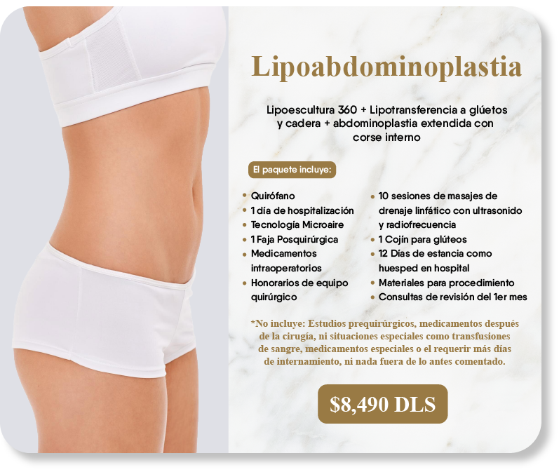 Paquete Lipoabdominoplastia